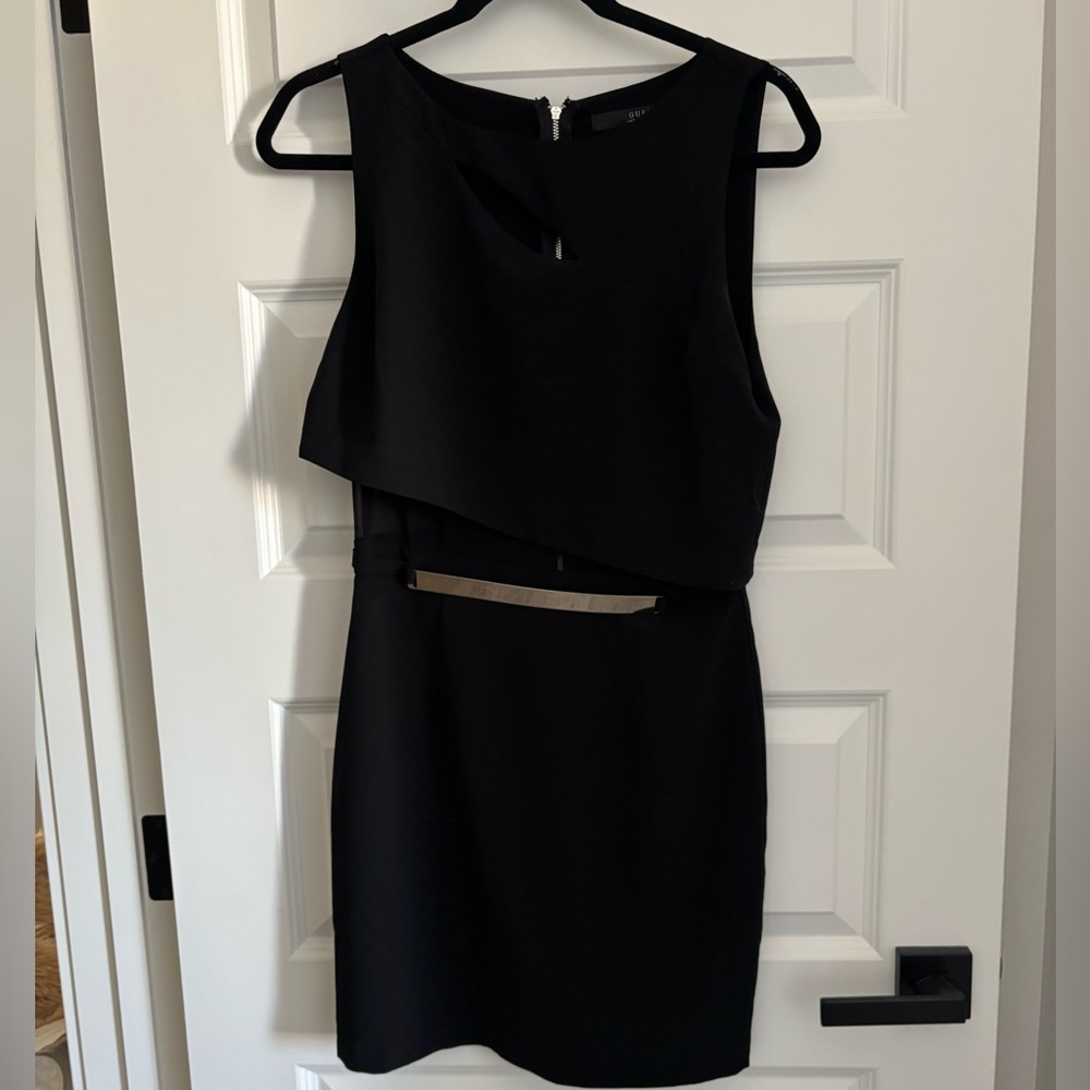 Guess Black Sleeveless Mini Dress